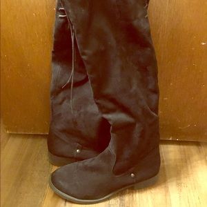 JustFab over the knee black boots